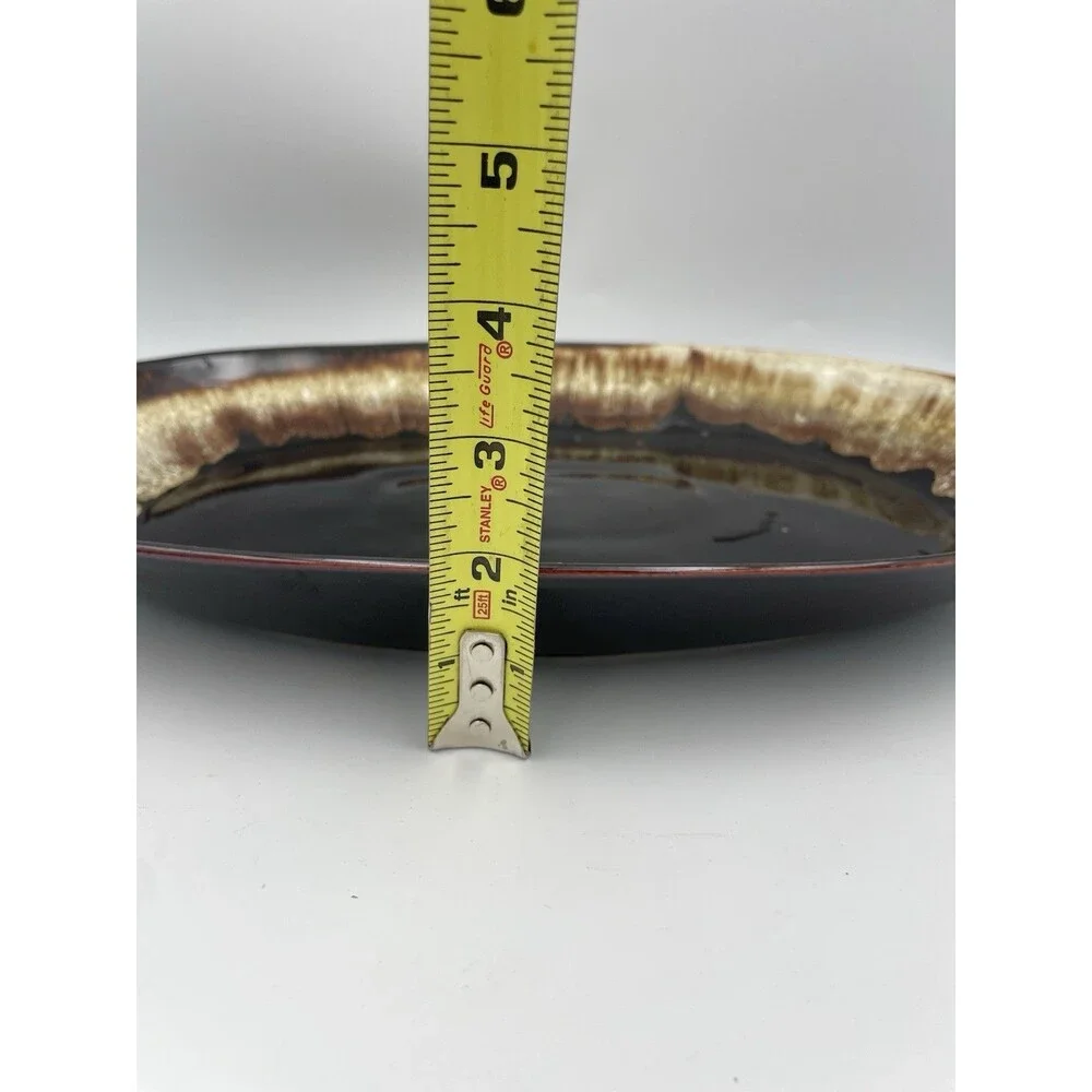 Pfaltzgraff Gourmet Brown Drip Oval Platter Serving Plate 15”